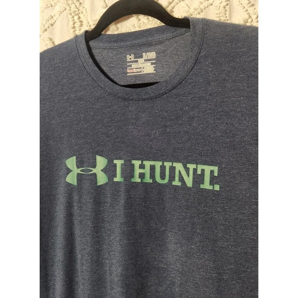 Under Armour Mens I Hunt Long Sleeve Tee Size XL Navy Blue Casual‎ Lounge